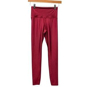 Athleta Elation Shine Tight Legging Decadent Red Shimmer Size XS